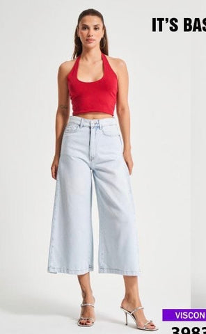Denim Midi Pantolon