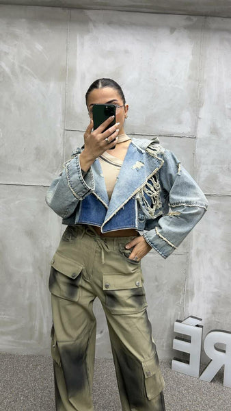 Tasarım Denim Trençkot