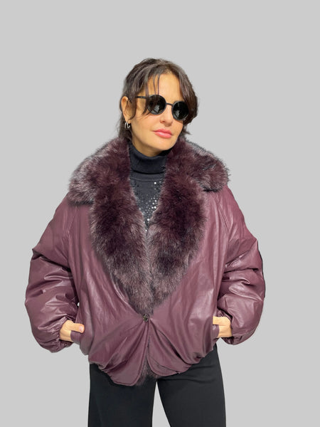 İthal Tasarım Kürk Yakalı Mont