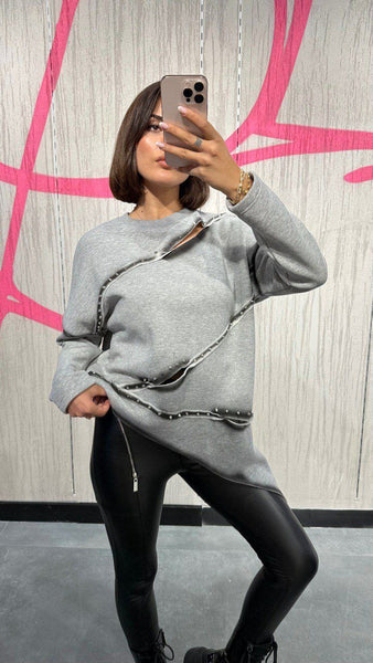 Tasarın Asimetrik Sweatshirt