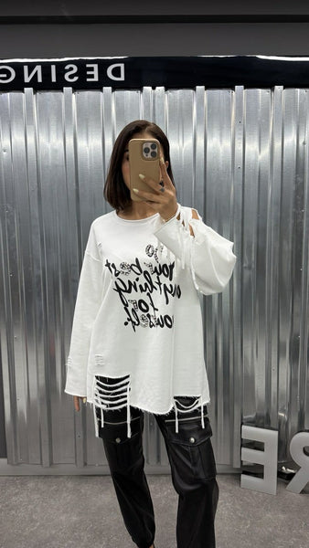 Tasarım Taşlı Sweat