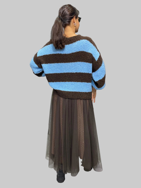 İthal Tasarım Taşlı Tüllü Etek