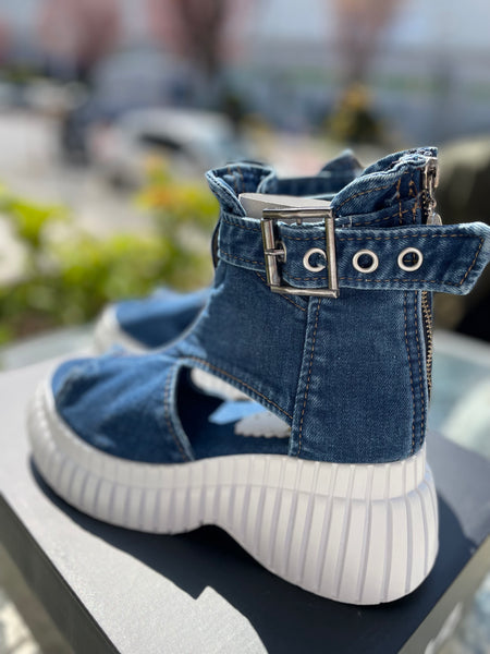 Tasarım Denim Sandalet
