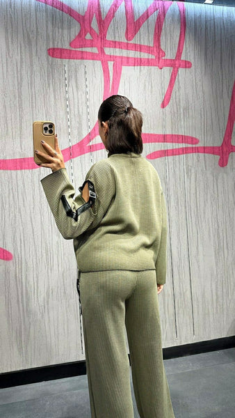 Tasarım Deri Detaylı Fitilli Takım