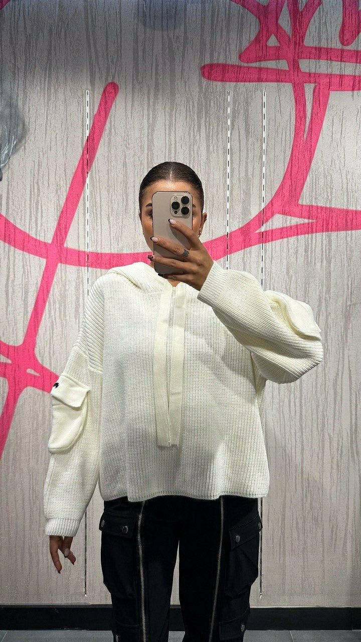 Tasarım Kapüşonlu Kazak