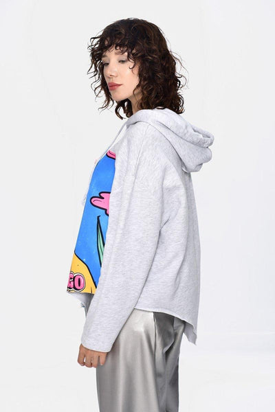 Tasarım Asimetrik Oversize Sweat