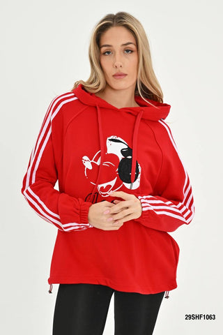 Tasarım Üç Çizgili Oversize Sweat