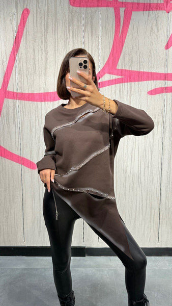 Tasarın Asimetrik Sweatshirt