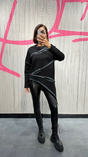 Tasarın Asimetrik Sweatshirt