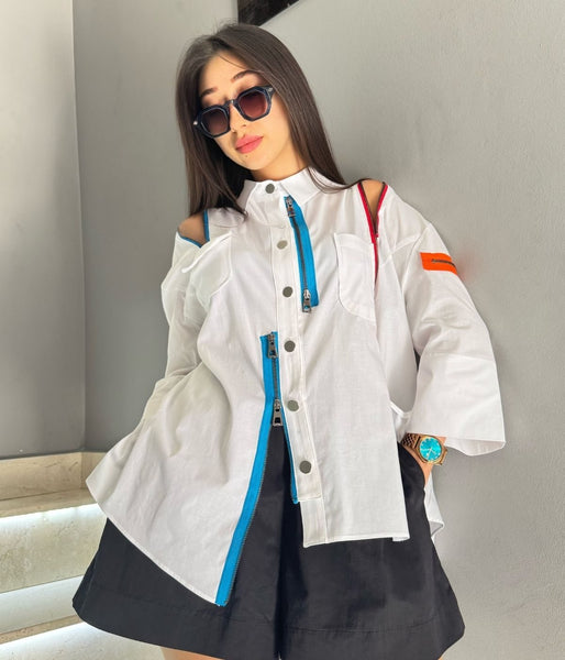 Tasarım Zipline Poplin Gömlek