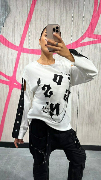 Tasarım Zincirli Sweat