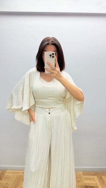 Tasarım Pelerin Croplu Takım