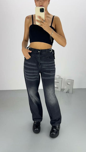 Tasarım Geniş Paça Jean