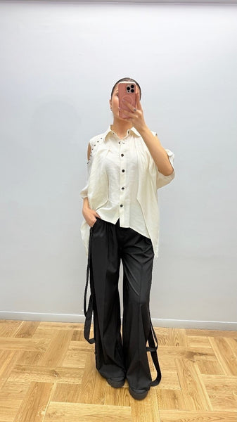 Tasarım Zımbalı Salaş Gömlek