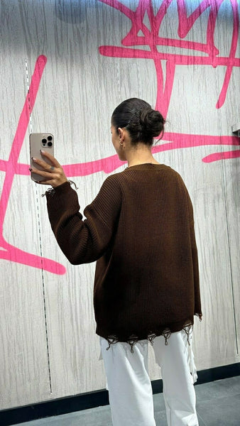 Tasarım Zincir Detaylı Kazak