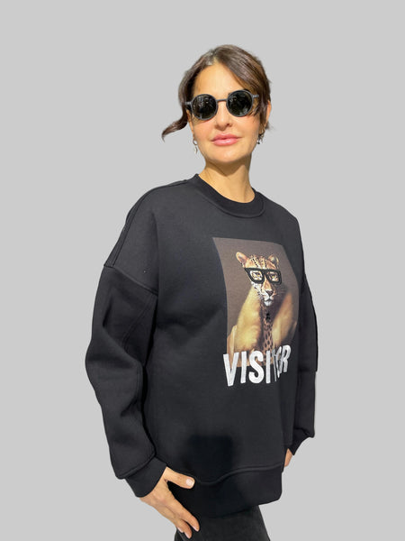 Tasarım Oversize Şardonlu Sweat