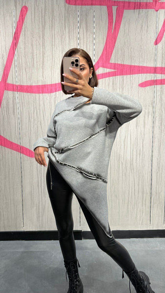 Tasarın Asimetrik Sweatshirt
