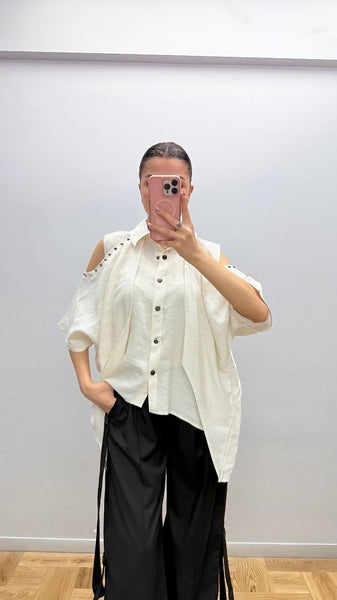 Tasarım Zımbalı Salaş Gömlek