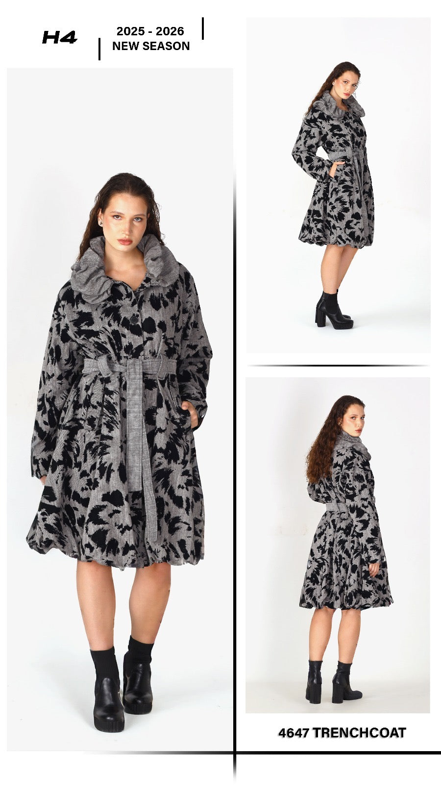 H4 Tasarım Trençkot -4647-