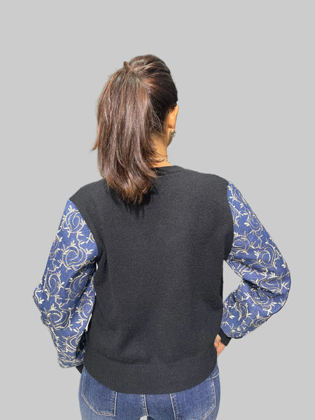 İthal Tasarım Kol Detaylı Hırka