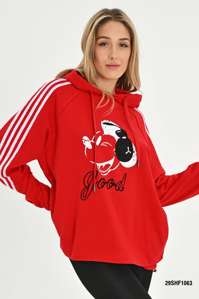 Tasarım Üç Çizgili Oversize Sweat