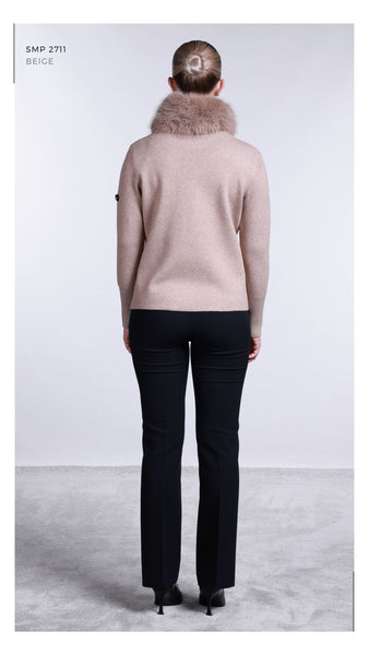 Premium Koleksiyon Kürk Yakalı Hırka