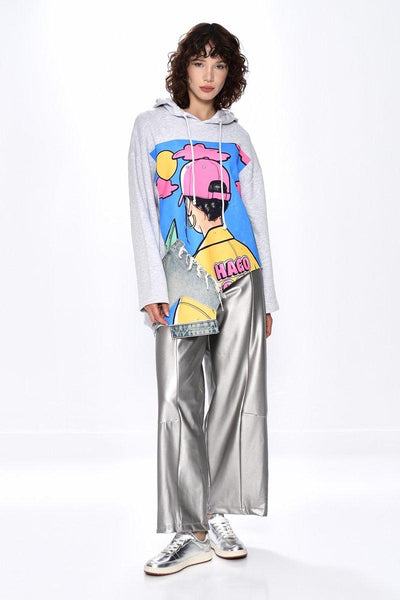 Tasarım Asimetrik Oversize Sweat