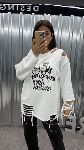 Tasarım Taşlı Sweat