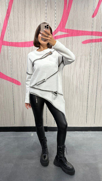 Tasarın Asimetrik Sweatshirt