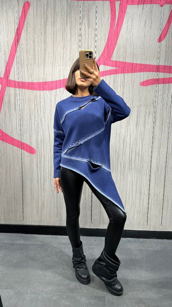 Tasarın Asimetrik Sweatshirt