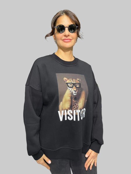 Tasarım Oversize Şardonlu Sweat