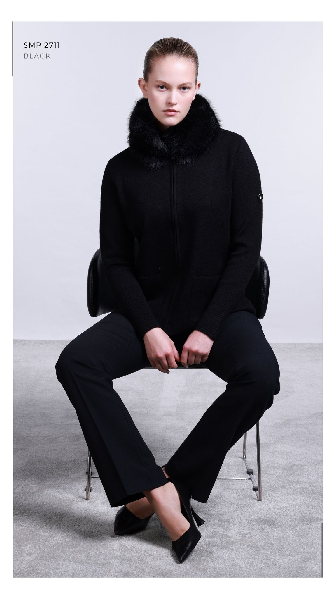 Premium Koleksiyon Kürk Yakalı Hırka