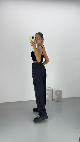 Tasarım Geniş Paça Jean