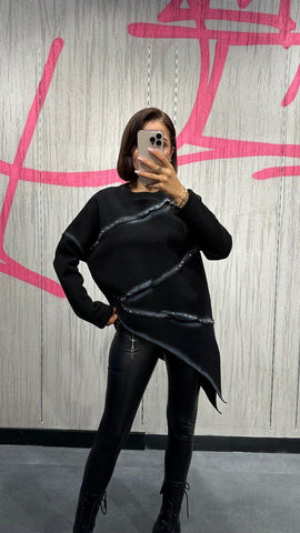 Tasarın Asimetrik Sweatshirt