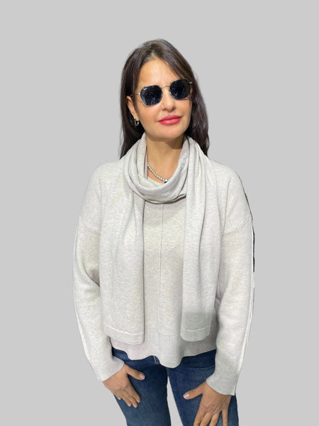 İthal Tasarım Kaşkollu Kazak