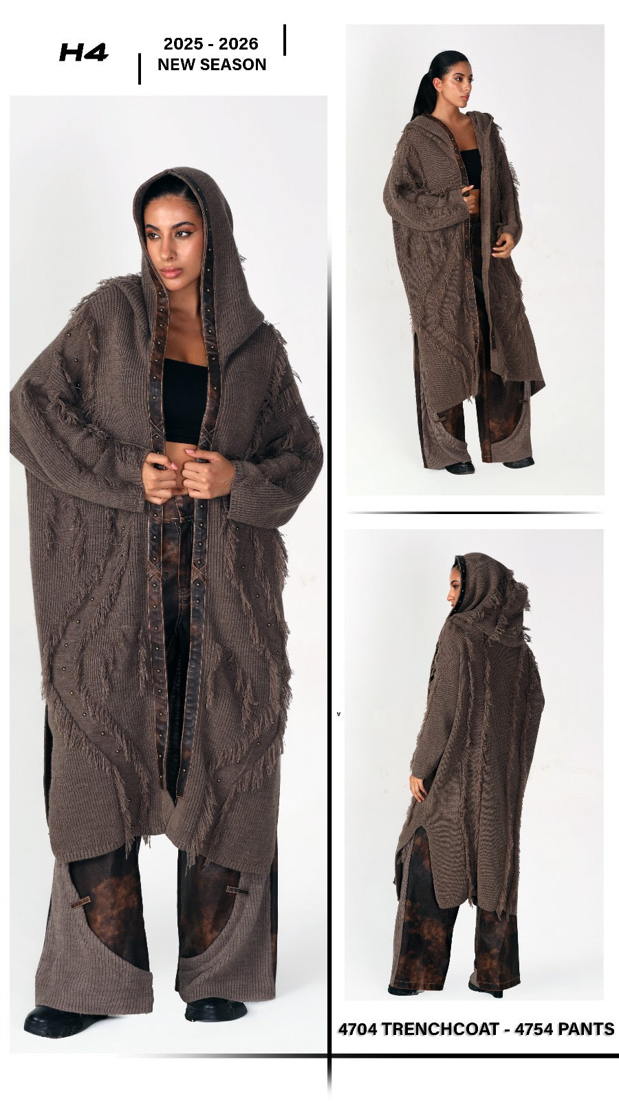 H4 Tasarımı Trençkot - 4704 -