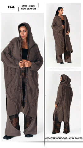 H4 Tasarımı Trençkot - 4704 -
