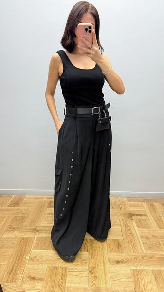 Tasarım Salaş Kemerli Pantolon