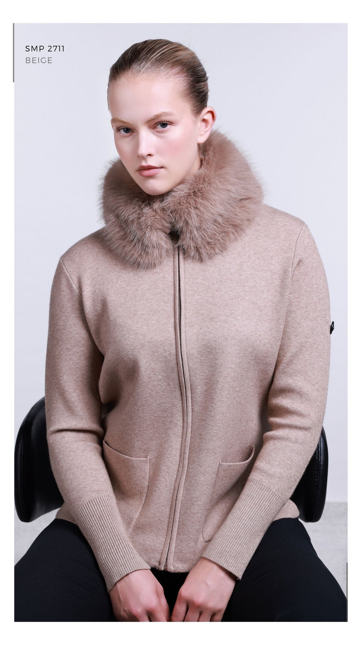 Premium Koleksiyon Kürk Yakalı Hırka