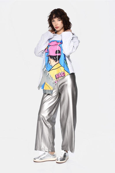 Tasarım Asimetrik Oversize Sweat