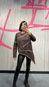 Tasarın Asimetrik Sweatshirt