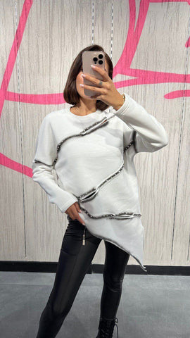Tasarın Asimetrik Sweatshirt