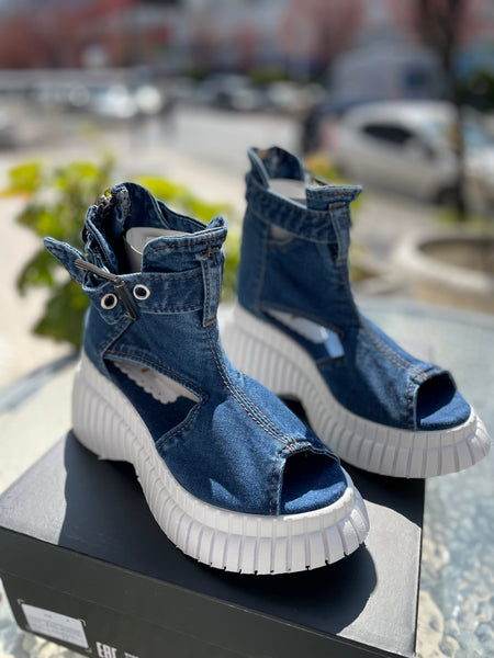 Tasarım Denim Sandalet