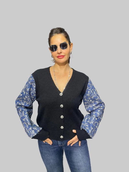 İthal Tasarım Kol Detaylı Hırka