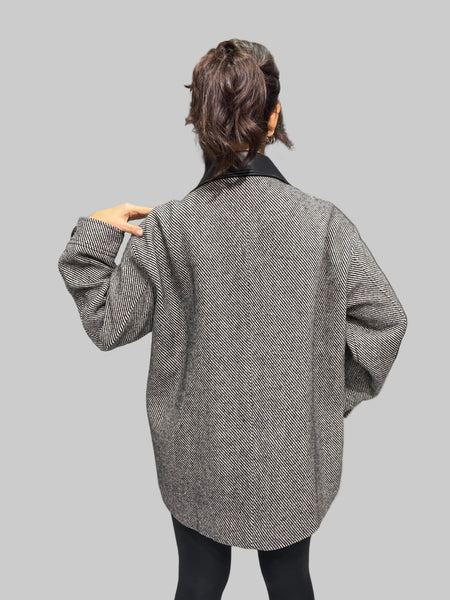 İthal Tasarım Deri Detaylı Kaban