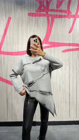 Tasarın Asimetrik Sweatshirt