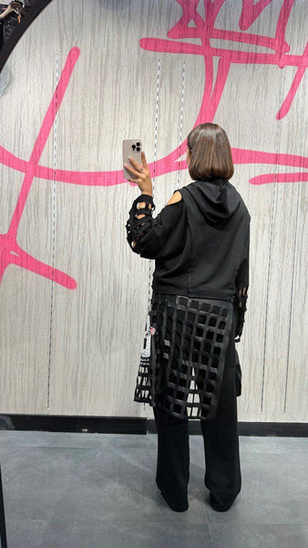 Tasarım Lazer Kesim Oversize Sweat