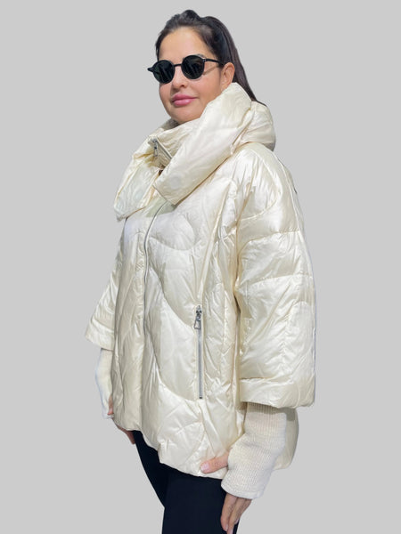 İthal Tasarım Kaz Tüyü Mont