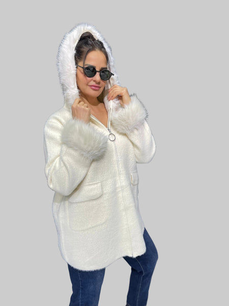 İthal Tasarım Angora Hırka