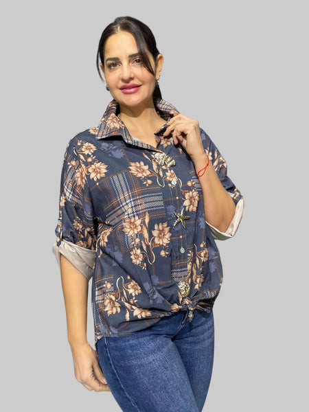 İthal Tasarım Nakışlı Gömlek